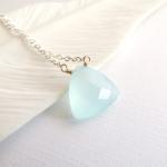 Chalcedony Solitaire Necklace