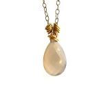 Long Fawn Chalcedony Necklace