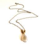 Long Fawn Chalcedony Necklace